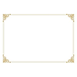 ASTAR 10 / 25 / 50 Sheets Blank Award Paper, A4 Certificate Backing, Framed Inner Page Paper, Blank Certificate Paper