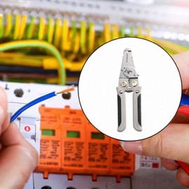 Fenteer Wire Stripper Bobbin Winder Multipurpose Professional Electrician Ergonomic Stainless Steel Hand Wiring Tool Crimper Cutter, Type A