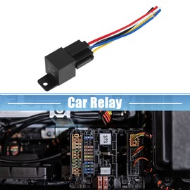 X AUTOHAUX 3 Pcs DC 36V 40A SPDT Automotive Car Relay 5 Pin 5 Wires with Harness Socket Plug