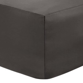 Divine Textiles Fitted Sheets 10'' / 25CM Deep Easy Care Non Iron Percale 18 Colours, Single - Grey