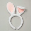 Olivemont Easter bunny ears headband for rabbit pretend play (white)