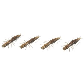 NIKKO Zaza hellgrammite Artificial Fishing baits, Green Pumpkin, 3 inch