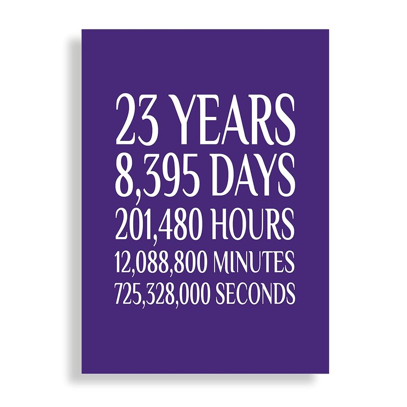 23rd Anniversary Card, Birthday Card - Happy 23rd Anniversary, Blank