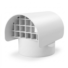 Dkaikai 3" Radon Vent Cap for Schedule 40 PVC Pipe, Universal Exhaust Cover for Radon Fan /Flue/Furnace Pipe, Roof Vent Cap Blocks Rain Snow Leaves, Protects Radon Fan Motor