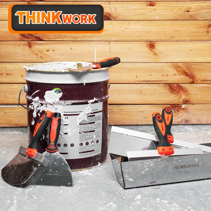 THINKWORK Drywall Knife Set, 10Pcs Drywall Tools Include Stainless Steel