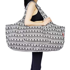 Aozora - Bolsa grande para esterilla de yoga con bolsillos, se adapta a alfombrillas con bolsillos de almacenamiento multifuncionales, ligera y durade