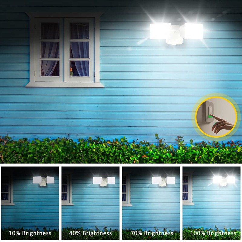 EMANER Exterior Dimmable Security Lights, Switch-Controlled Flood Light, Hardwired 24-Watt