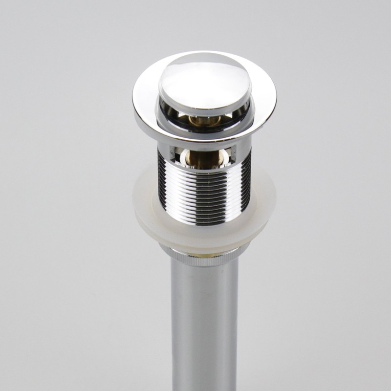 Polished Chrome Pop Up Sink Drain with Overflow, Bathroom Faucet