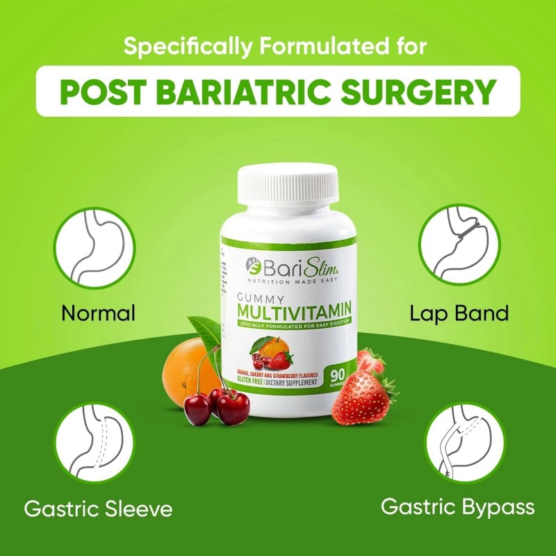 BariSlim Bariatric Chewable Multivitamin Gummies– Specially Formulated Gummy ...