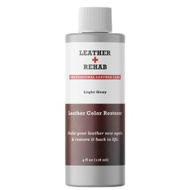Leather Color Restorer - Light Gray - Repair Couch, Car Seat, Furniture, Sofa, Purse and Vinyl - 4 oz.