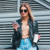 VULKIT Magnetic Card Holder for Cell Phone Slim Leather Women