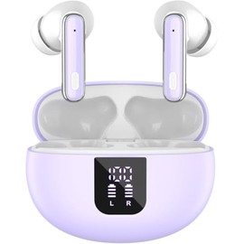 NUPLEA Wireless Earbuds, Bluetooth 5.4 Ear Buds with Multifunctional Touch Screen, ANC/ENC Noise Cancelling Headphones with 48H Playtime, Bass Stereo Sound, for Laptop, Android/iOS, Pad