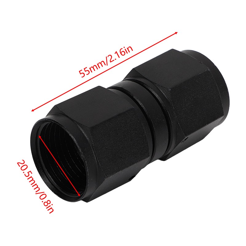 5PCS 10AN Fitting Adapter Black Female Straight Swivel Aluminum Alloy