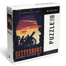 Lantern Press 1000 Piece Jigsaw Puzzle, Gettysburg National Military Park, Pennsylvania, The Turning Point, Soldiers and Cannons