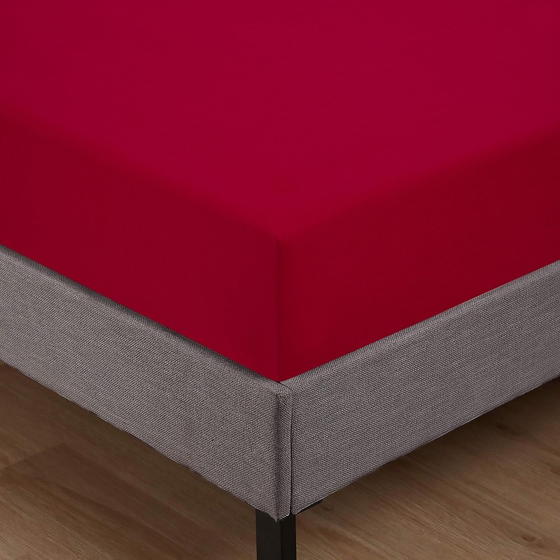 Softex Royal Fitted Sheet (Cherry Red, 160 x 200 cm)