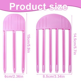 Pack of 2 Volume Clips Hair Wind Design Styling Comb Pink Volume Clips Hair for Fluffy Fringe and High Crown Hairstyle Streak-free Hair Clips