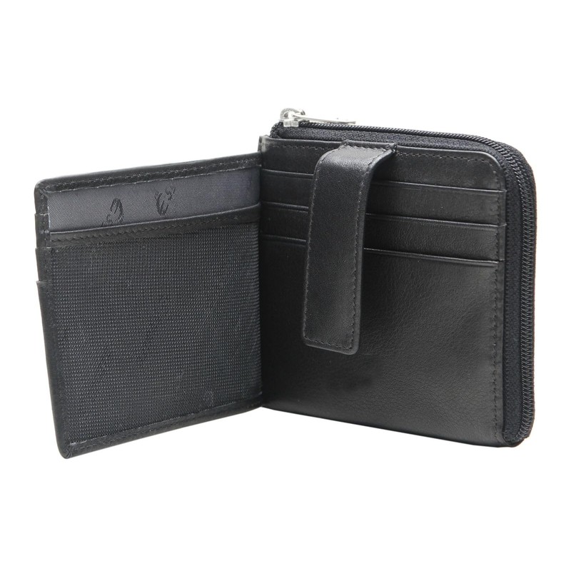 Esquire Oslo Credit Card Holder RFID Leather 10.5 cm, black,