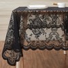 Warm Home Designs 60 x 84 Lace Tablecloth. Black Rectangle