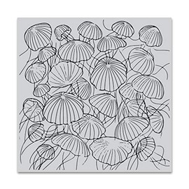 Hero Arts CG772 Cling Stamps, Jellyfish Party Bold Prints