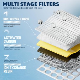 BOGDA W10295370A Water Filter Replacement Compatible with Whirlpool, Kenmore, and Maytag Replaces EDR1RXD1, WHR1RXD1, Filter 1, KAD1RXD1, P8RFWB2L, P8WB2L, P4RFWB, P5WB2L, 46-9081, 9930, 3 Packs