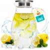 Glass Pitcher with Lid and Spout - 2 Liter /