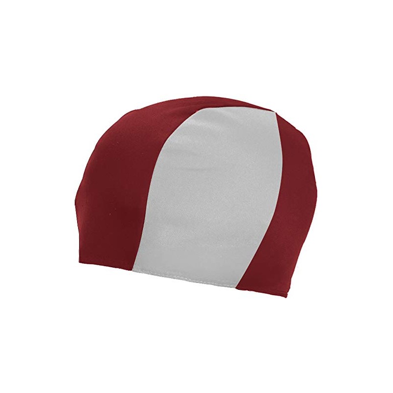 (602TONE - RED & WHITE) - Swim Cap Lycra/Spandex-Kids/Adults -Fits
