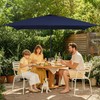 MEWAY 8x10 ft Rectangular Patio Umbrella Outdoor Umbrella with Crank,