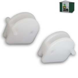 DIY Best Buy Replacement Door Slides for Metal Shed - Compatible with Yardmaster Outsunny UK and Others - Durable PETG, White, Set of 2, Made in UK