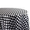 YOUR CHAIR COVERS - 120 inch Round Satin Tablecloth Black/White