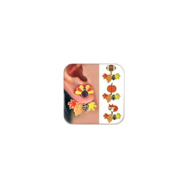 Thanksgiving Earrings for Women Cute Turkey Maple Leaf Pumpkin Fox Football Sunflower Stud Earrings Thanksgiving Fall Front Back Stud Earrings Autumn Festival Jewelry (Turkey)