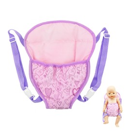 DHWEKU Baby Doll Carrier, Back Carrier with Adjustable Straps for Babies, Carrying Doll Accessories for Children, Doll Accessories for 14-18 Inch Doll Strap, Cuddly Toy Carrier for Little Girls,