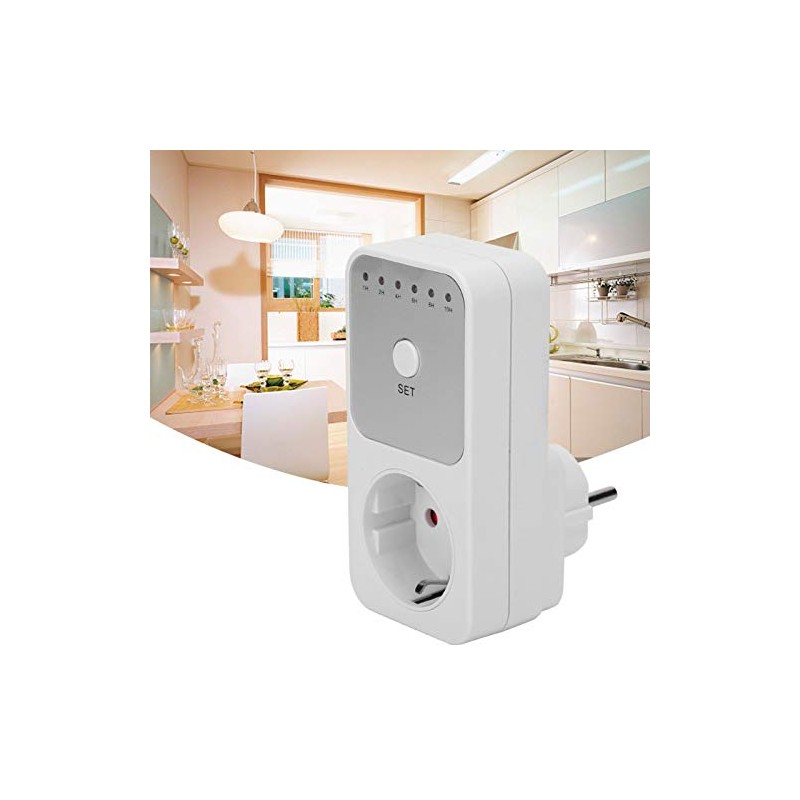 Digital Countdown Light Timer Plug 1-10 Hours Adjustable ABS Output