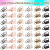 ABuff 72 Pcs 1 Inch Key Fob Hardware Set, 6