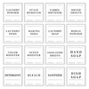 TESWEY Laundry Labels - 18PCS PVC Set for Organizing, Waterproof