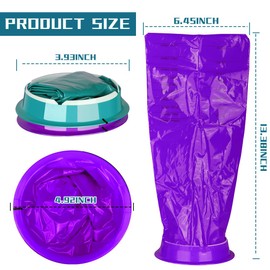 Disposable Emesis Bags, Pack of 16 Burp Bags, Portable Vomit Bags, 1000 ml Poop Bags with Snap for Travel, Plane, Car Sickness