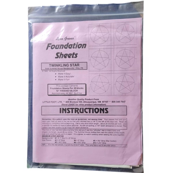 Little Foot Ltd. Lynnn Graves Foundation Sheets (20) for 12"