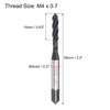 sourcing map M4 x 0.7 Spiral Flute Thread Tap, Metric