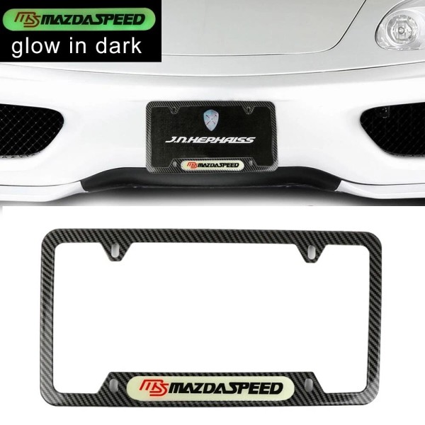 Unbranded Universal Glow in Dark Green MAZDASPEED Carbon Look Metal