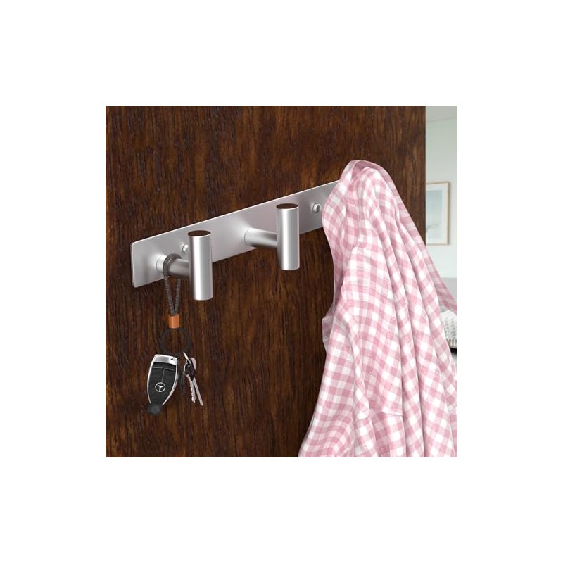 WUIVIUT Heavy Duty Hook Clothes Rack Stainless Steel T-Shape Coat