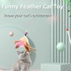 2pcs Feather Teaser Cat Toy, Cat Feather Toys,Interactive Cat Catcher