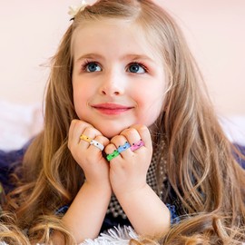 6PCS Adorable Frog Rings Chick Rings for Women Teen Girls, Smile Face Evil Eye Resin Rings, Colorful Animal Finger Rings, Cute Chunky Aesthetic Acrylic Rings, Vintage Trendy Friendship Jewelry Gift