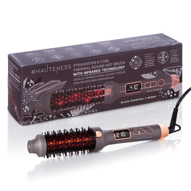 Thermal Straighten & Curl Round Hot Brush with Infrared Technology