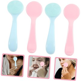 PACKOVE Cepillo Limpiador Facial De Silicona 4pcs Exfoliante Facial Cepillo Para Lavar La Cara