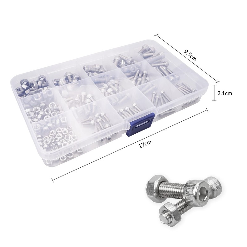 YSDMY Cylindrical Screws with Hexagon Socket, Pack of 240, M3,