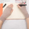 ZLYC Winter Wool Half Finger Gloves Knitting Fingerless Arm Warmer,