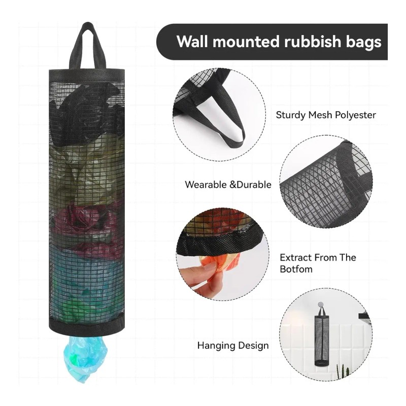2 Bolsas De Red Almacenamiento Para Bolsa Basura,suspensión