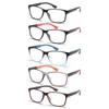 BLOEXCLU 5 Pack Reading Glasses Men Blue Light Blocking Anti