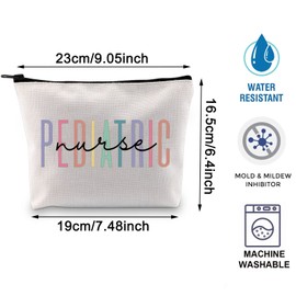BLUPARK Pediatric Nurse Makeup Bag Nursing Gifts for Women Pediatric Nurse Grad Gifts Pediatric Nurse Survival Kit Nurse Accessories for Work (Pediatric Nurse W)