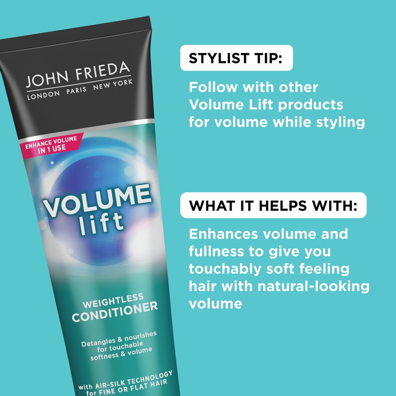 John Frieda Volume Lift Weightless Conditioner, Lightweight Volumizing Conditioner with