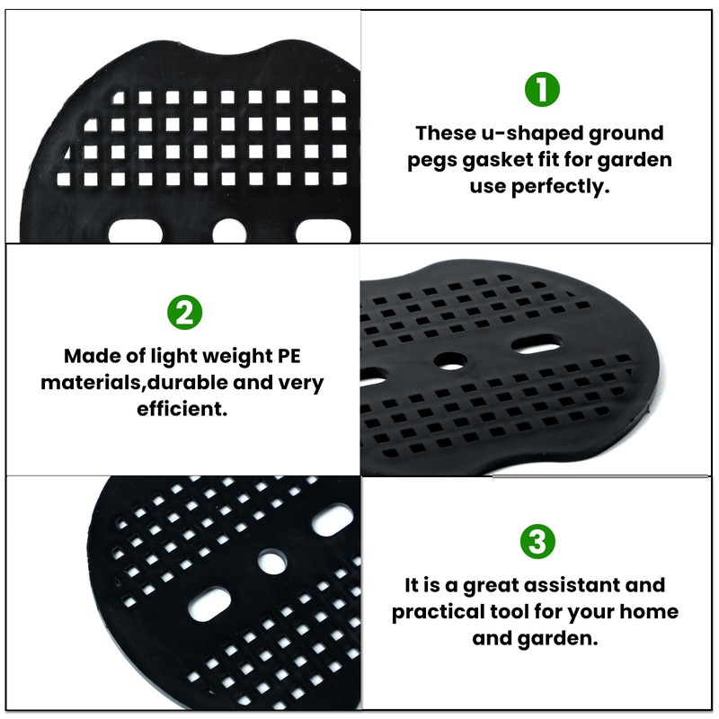 100 Pcs Garden Staples Plastic Buffer Washer, Weed Barrier Fabric